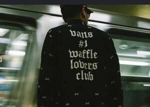 WTAPS Vans black denim jacket embroidered CROP street wear crossbones military